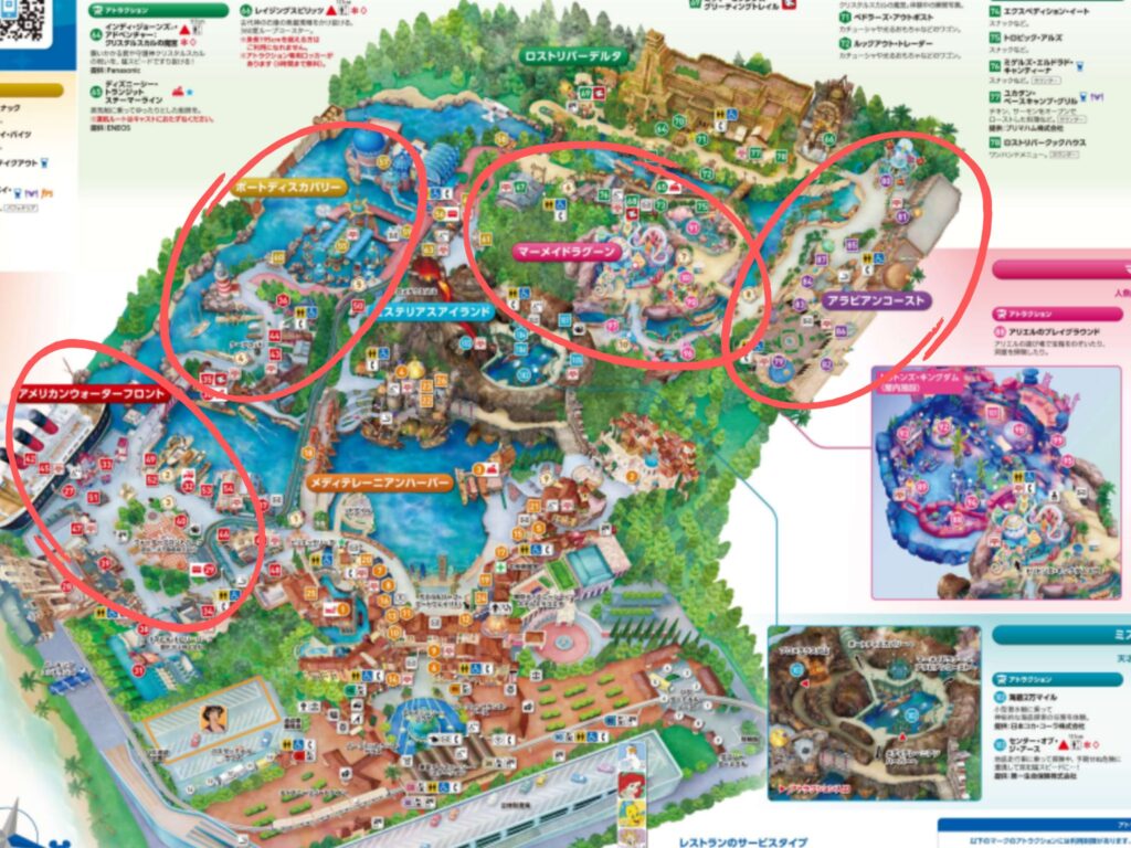 ディズニーシー全体マップ