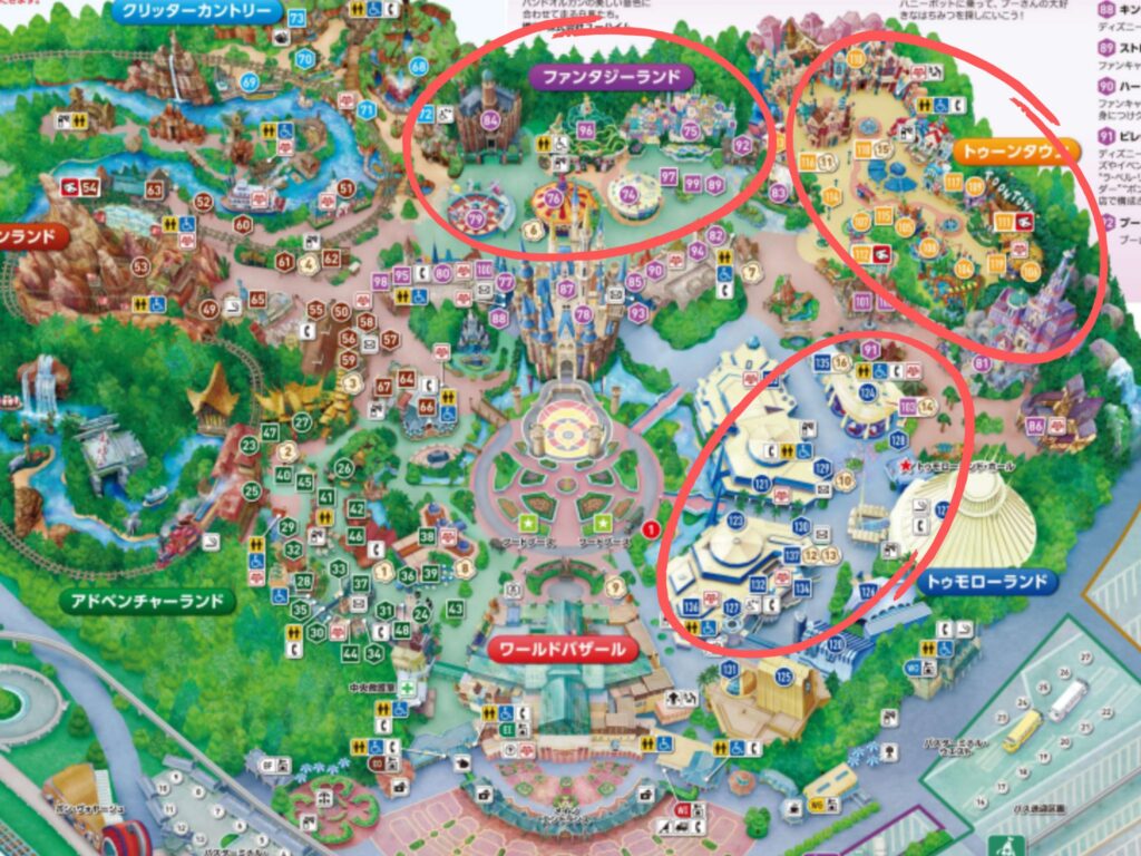 ディズニーランド全体マップ